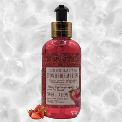 Savon Liquide pour les Mains Fraises à la Crème 100% Fait Main