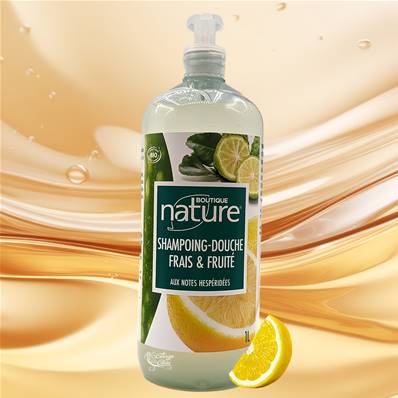 Boutique Nature - Shampoing Douche Frais Fruité Bio - 1 L